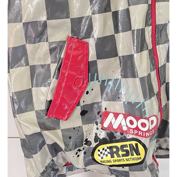 Disney Red Checkered Car's Lightning McQueen Racing Rain Jacket Size 7/8 - Picture 7 of 12